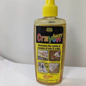 Goo Gone Crayon Away removes marks of arts crafts adhesives glue oil model paint